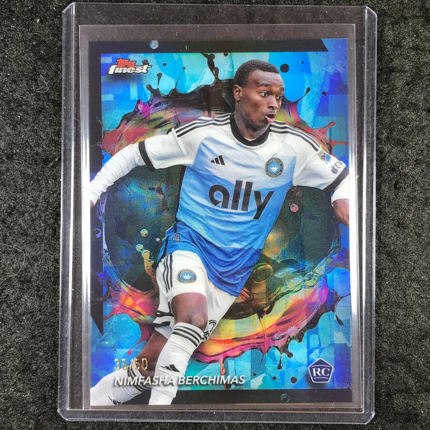 2024 Topps Finest MLS NIMFASHA BERCHIMAS Rookie Rare Aqua 36/50 #289