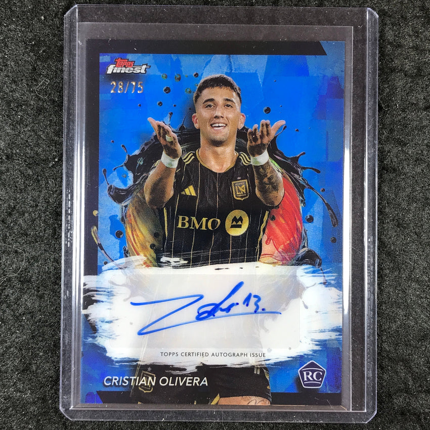 2024 Topps Finest MLS CRISTIAN OLIVERA Base Rookie Auto Blue 28/75
