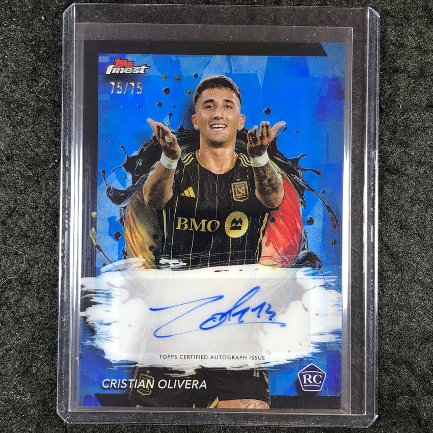 2024 Topps Finest MLS CRISTIAN OLIVERA Base Rookie Auto Blue 75/75