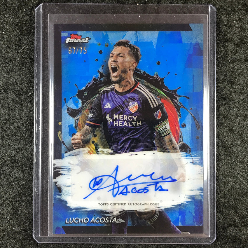 2024 Topps Finest MLS LUCHO ACOSTA Base Auto Blue 67/75