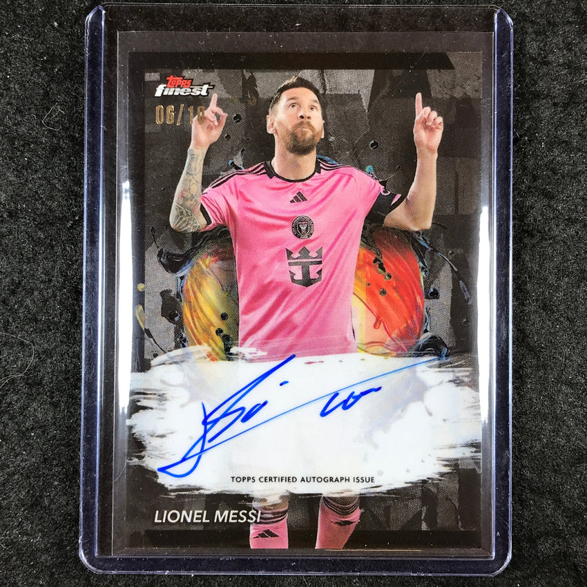 2024 Topps Finest MLS LIONEL MESSI Base Auto Black 6/10