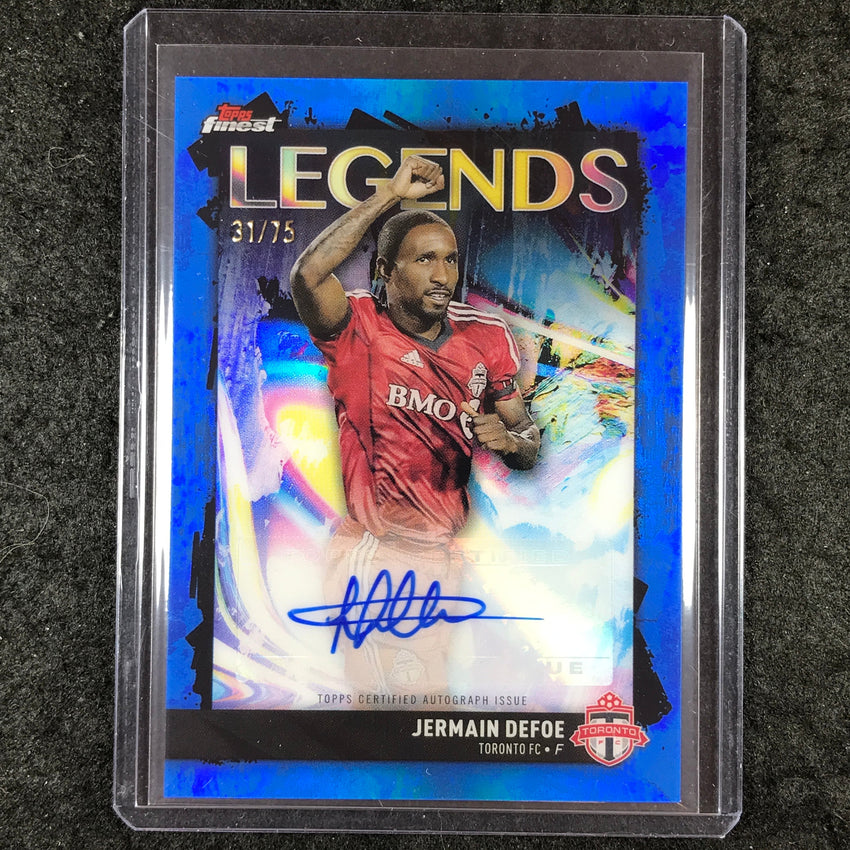 2024 Topps Finest MLS JERMAIN DEFOE Finest Legends Auto Blue 31/75