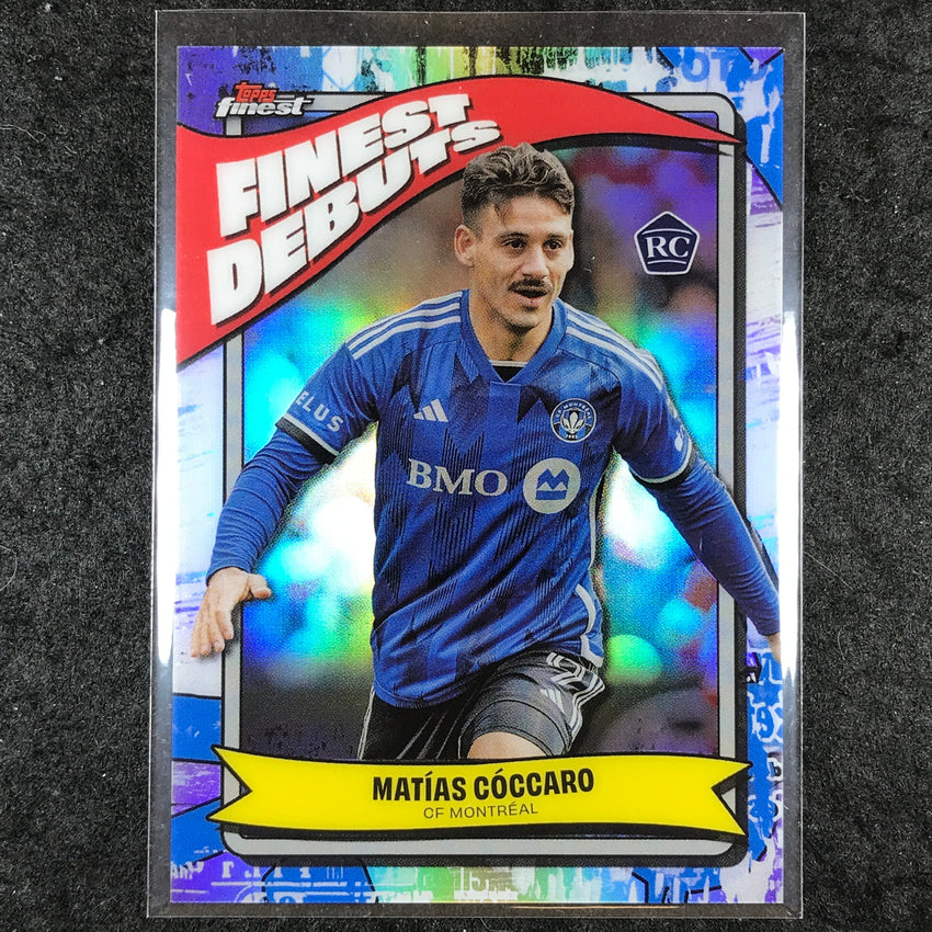 2024 Topps Finest MLS MATIAS COCCARO Finest Debuts Rookie #6