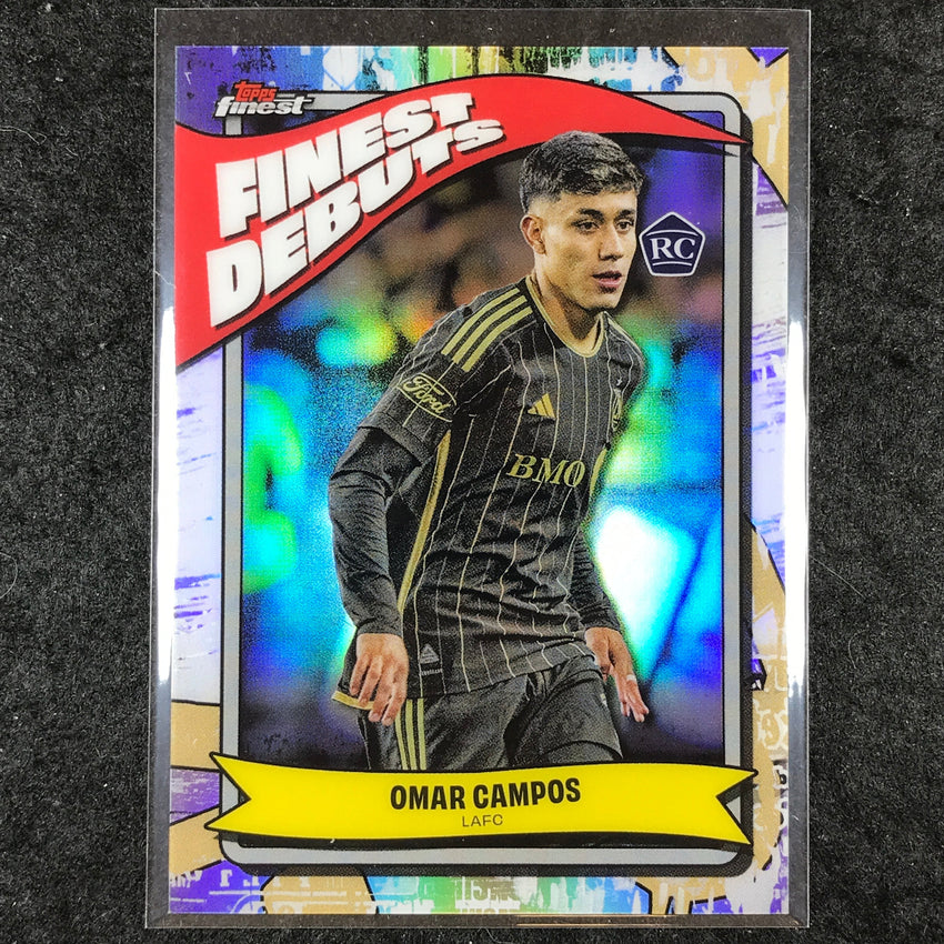 2024 Topps Finest MLS OMAR CAMPOS Finest Debuts Rookie #9