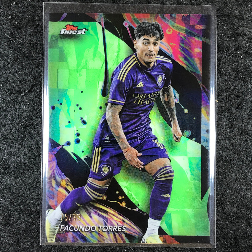 2024 Topps Finest MLS FACUNDO TORRES Uncommon Neon Green 75/99 #186
