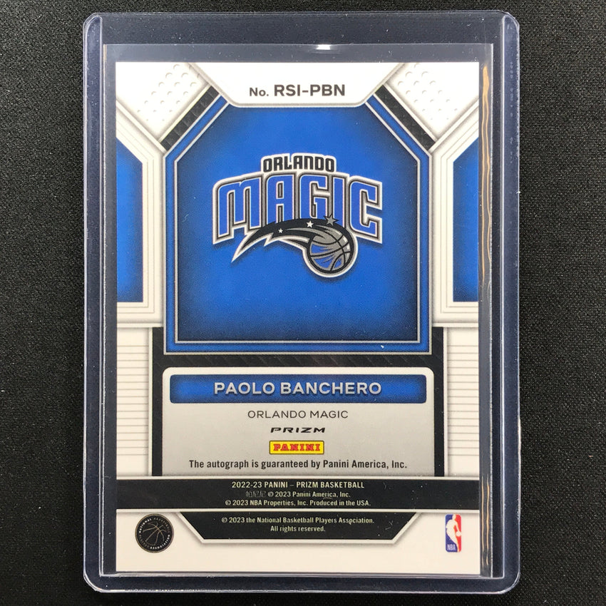 2022-23 Prizm PAOLO BANCHERO Rookie Signatures Auto Choice Red Scope #PBN