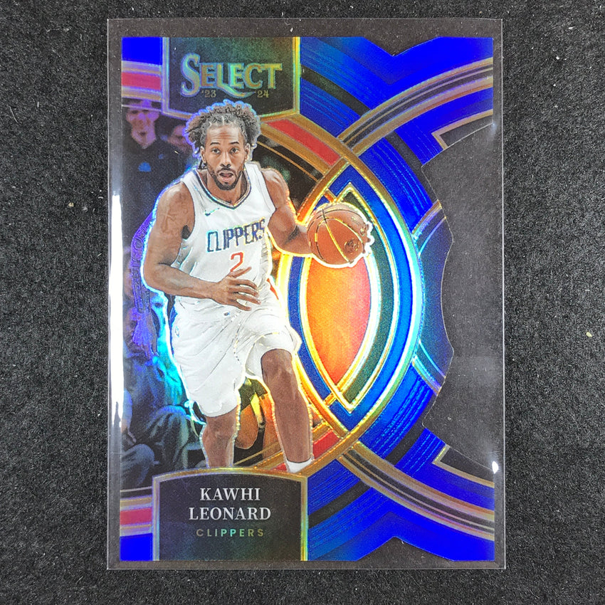2023-24 Select KAWHI LEONARD Premier Level Blue Die-Cut 104/249 #177