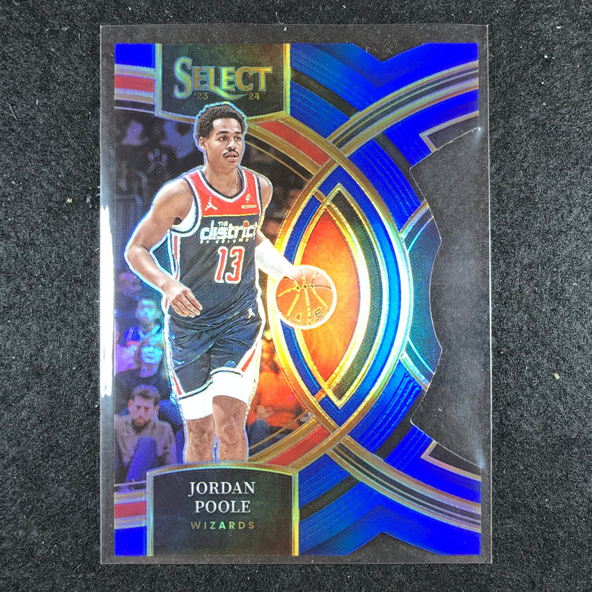 2023-24 Select JORDAN POOLE Premier Level Blue Die-Cut 21/249 #183