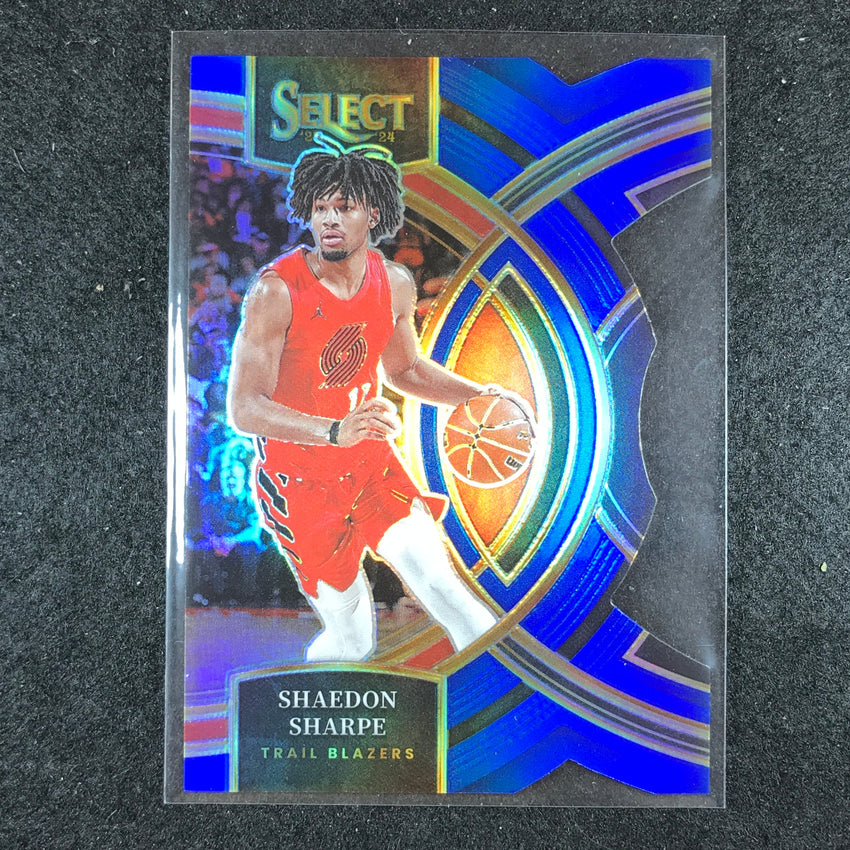 2023-24 Select SHAEDON SHARPE Premier Level Blue Die-Cut 55/249 No. 186
