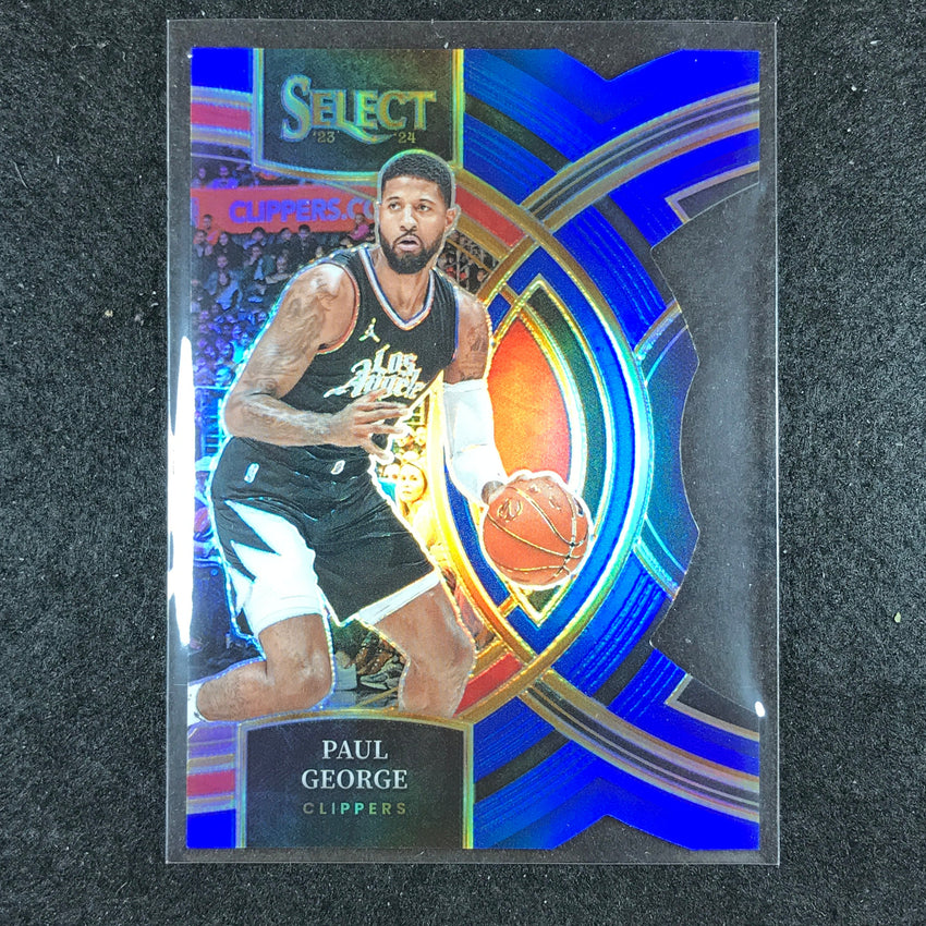 2023-24 Select PAUL GEORGE Premier Level Blue Die-Cut 64/249 #187