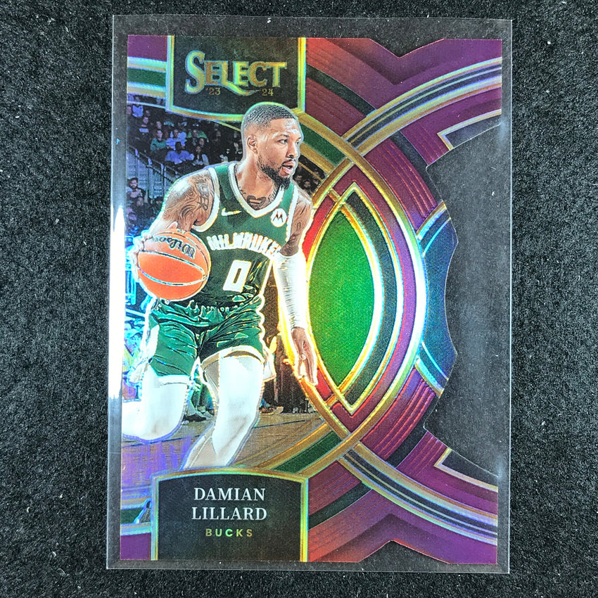 2023-24 Select DAMIAN LILLARD Premier Level Maroon Die-Cut 167/175 #138