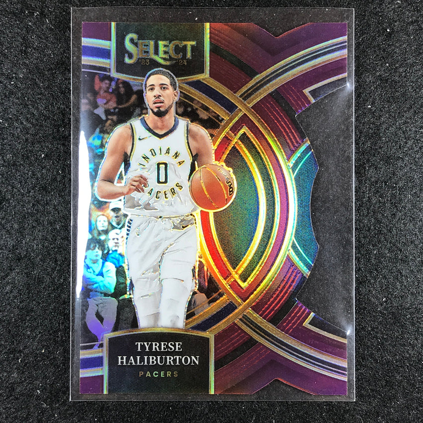 2023-24 Select TYRESE HALIBURTON Premier Level Maroon Die-Cut 30/175 No. 172