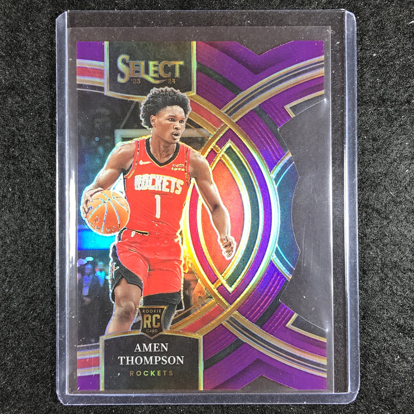 2023-24 Select AMEN THOMPSON Premier Level Rookie Purple Die-Cut 32/99 No. 122