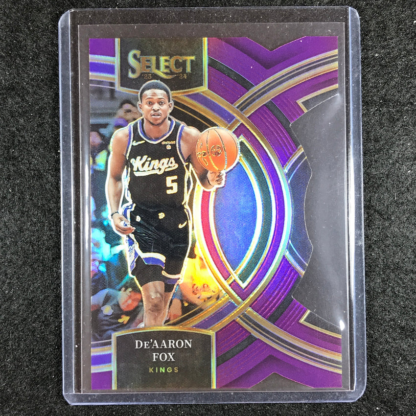 2023-24 Select DEAARON FOX Premier Level Purple Die-Cut 28/99 #152
