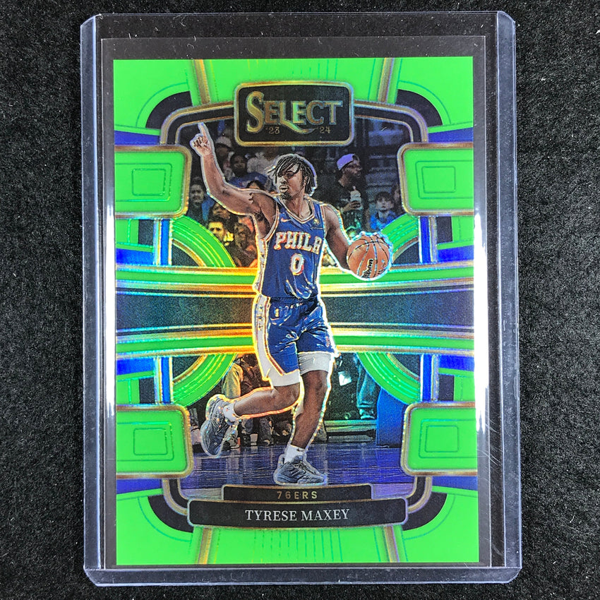 2023-24 Select TYRESE MAXEY Concourse Neon Green 59/75 #44