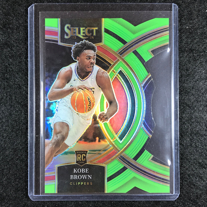 2023-24 Select KOBE BROWN Premier Level Rookie Neon Green Die-Cut 46/75 #110