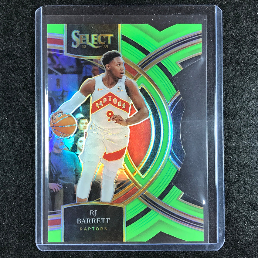 2023-24 Select RJ BARRETT Premier Level Neon Green Die-Cut 75/75 #200