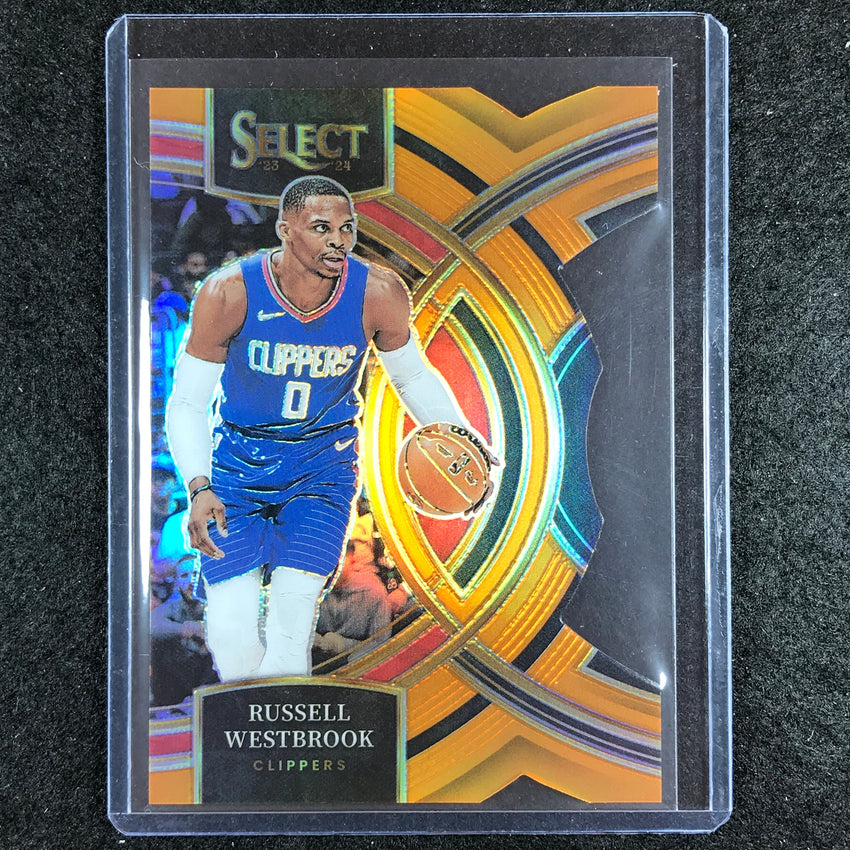 2023-24 Select RUSSELL WESTBROOK Premier Level Orange Die-Cut 10/65 No. 146