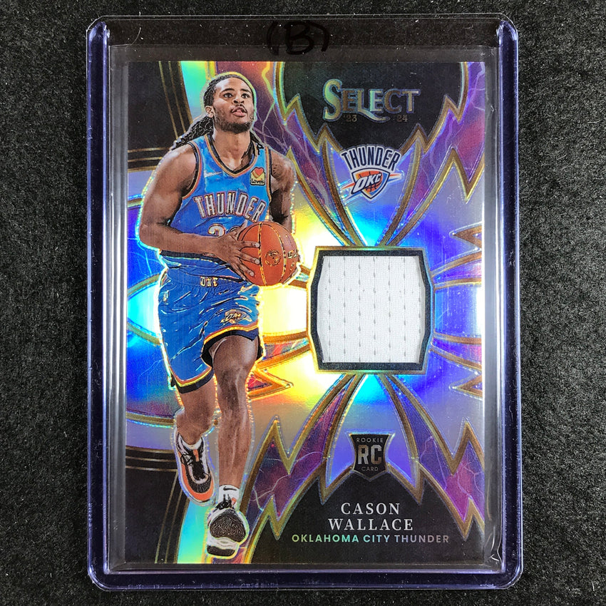 2023-24 Select CASON WALLACE Sparks Rookie Jersey Relic No. CW (B)