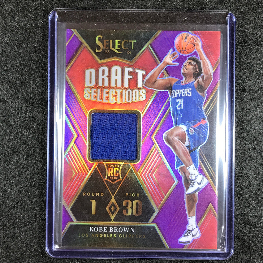 2023-24 Select KOBE BROWN Draft Selections Rookie Jersey Relic Purple 79/99