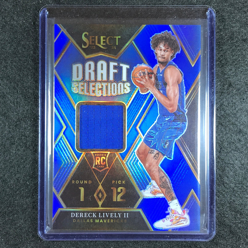 2023-24 Select DERECK LIVELY II Draft Selections Rookie Jersey Relic Blue 4/75