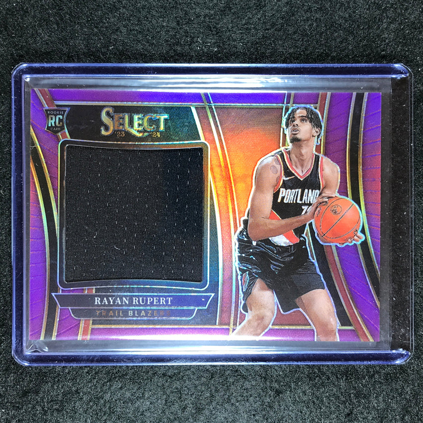 2023-24 Select RAYAN RUPERT Rookie Jumbo Swatches Jersey Relic Purple 79/99