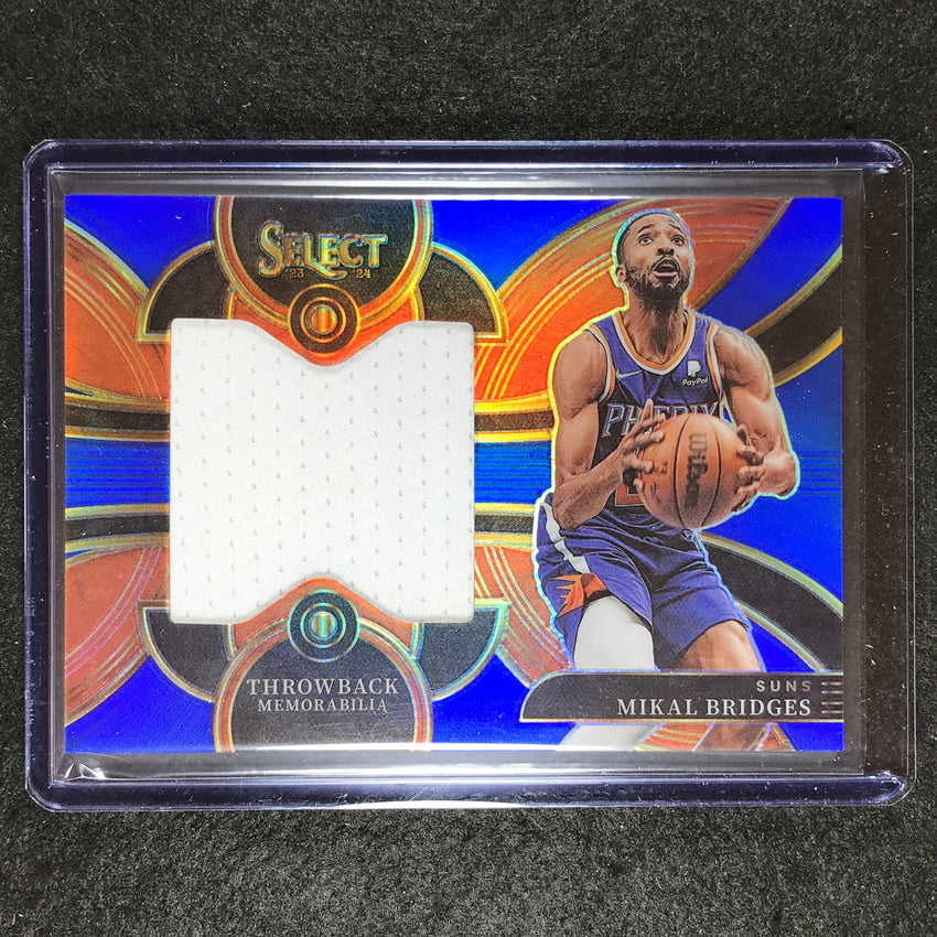 2023-24 Select MIKAL BRIDGES Throwback Memorabilia Jersey Relic Blue 10/75