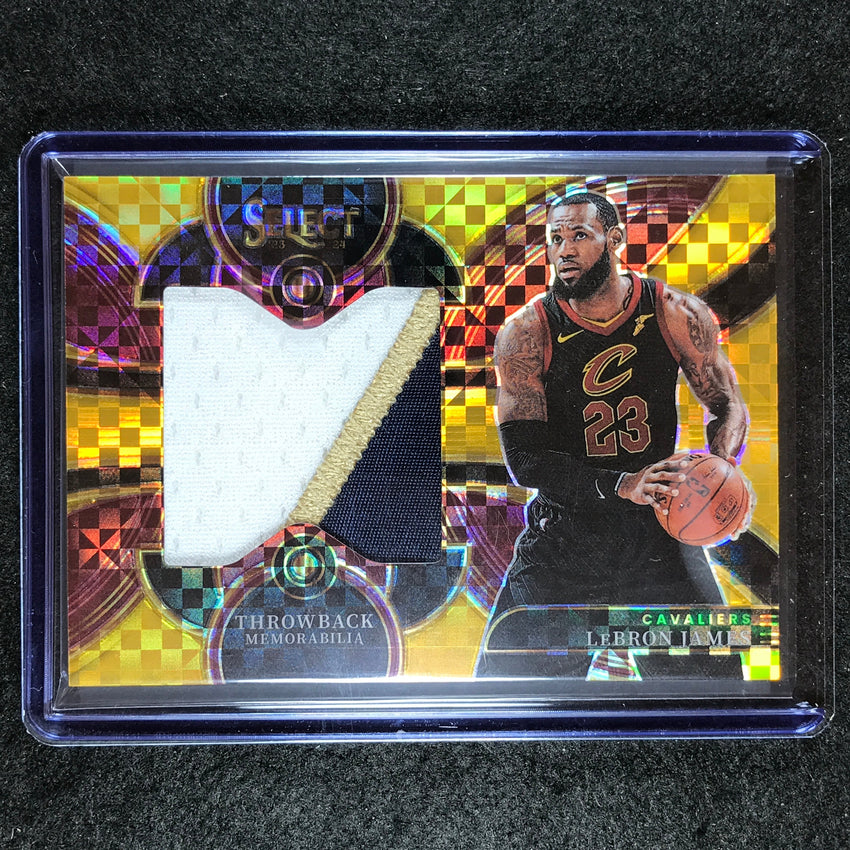 2023-24 Select LEBRON JAMES Throwback Memorabilia Patch Relic Gold 5/10