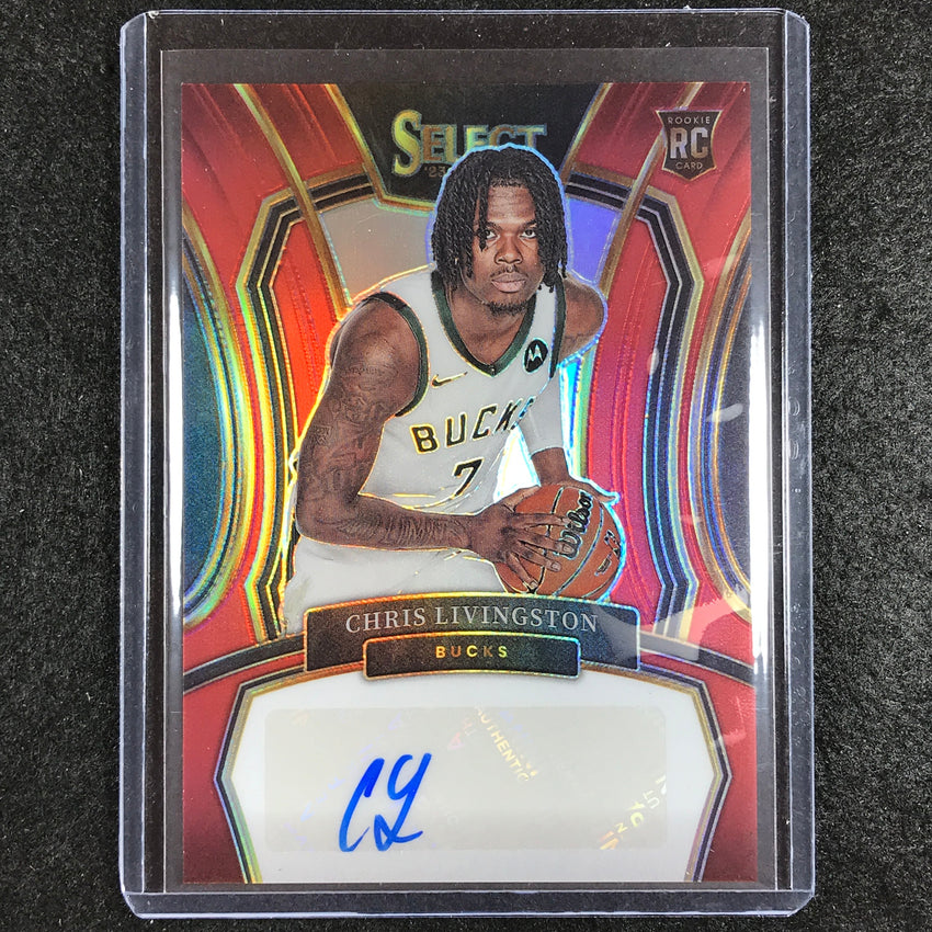 2023-24 Select CHRIS LIVINGSTON Rookie Signatures Auto Red 61/99