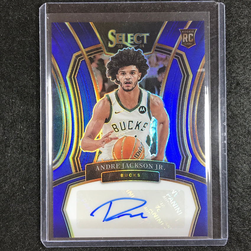 2023-24 Select ANDRE JACKSON JR. Rookie Signatures Auto Blue 36/49
