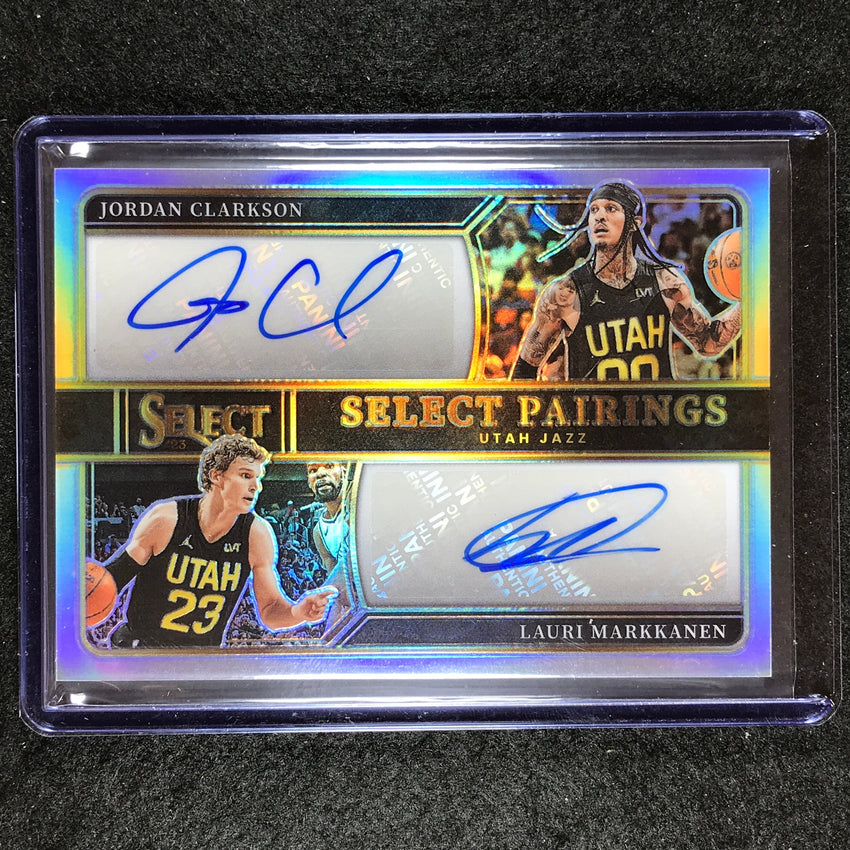 2023-24 Select JORDAN CLARKSON LAURI MARKKANEN Select Pairings Dual Auto 40/49