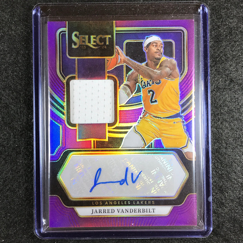 2023-24 Select JARRED VANDERBILT Autographed Memorabilia Jersey Auto Purple 2/99