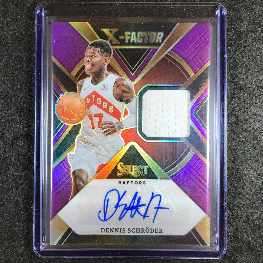 2023-24 Select DENNIS SCHRODER X-Factor Memorabilia Jersey Auto Purple 49/99