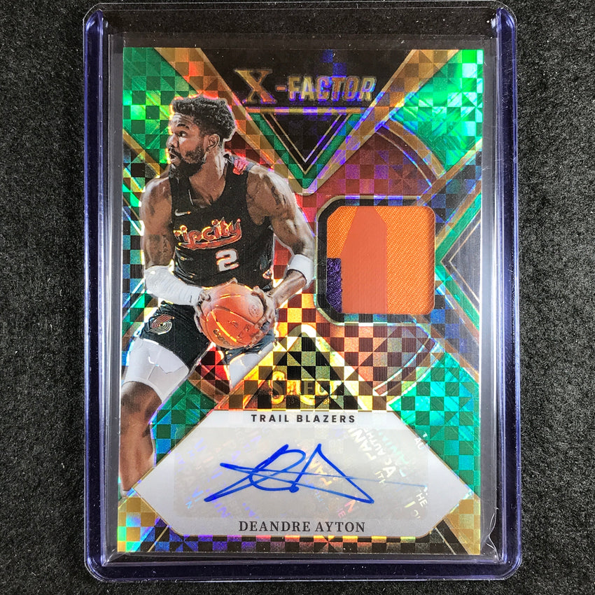2023-24 Select DEANDRE AYTON X-Factor Memorabilia Patch Auto Green 4/5