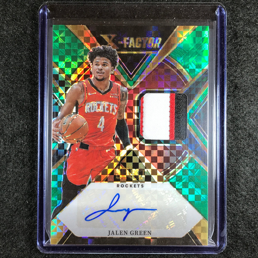 2023-24 Select JALEN GREEN X-Factor Memorabilia Patch Auto Green 3/5
