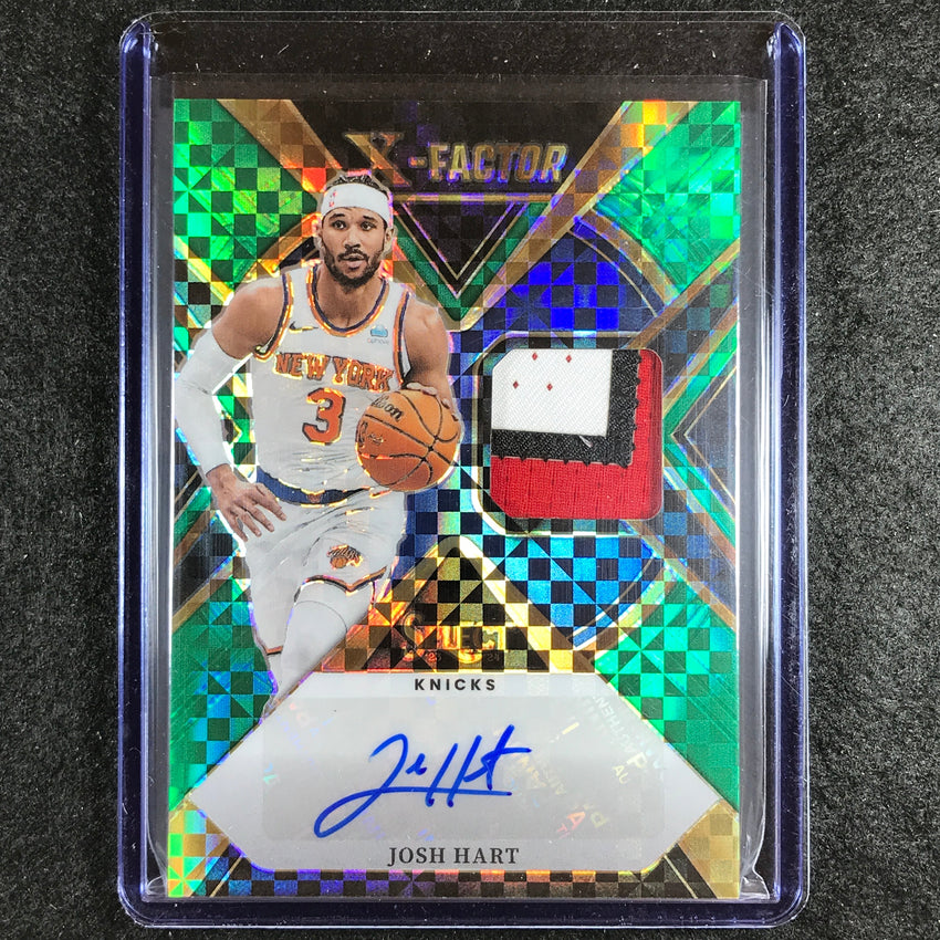 2023-24 Select JOSH HART X-Factor Memorabilia Patch Auto Green 4/5