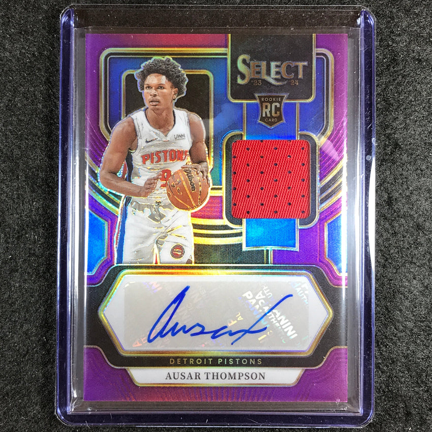 2023-24 Select AUSAR THOMPSON Rookie Jersey Relic Auto Purple 42/99