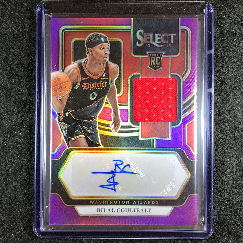 2023-24 Select BILAL COULIBALY Rookie Jersey Relic Auto Purple 58/99