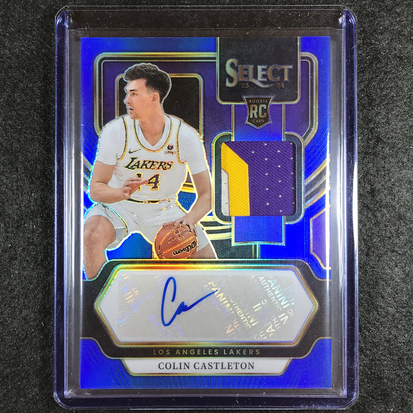 2023-24 Select COLIN CASTLETON Rookie Patch Relic Auto Blue 35/49