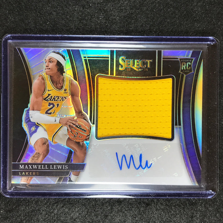2023-24 Select MAXWELL LEWIS Jumbo Rookie Signature Swatches Jersey Auto 58/99