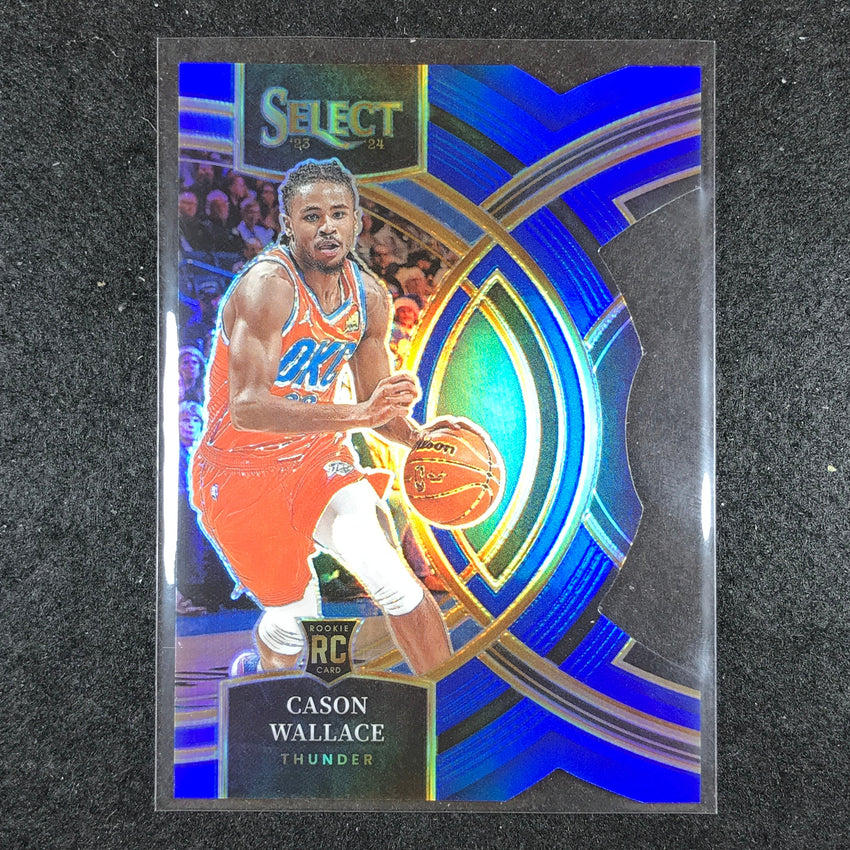 2023-24 Select CASON WALLACE Premier Level Rookie Blue Die-Cut 67/249 No. 103