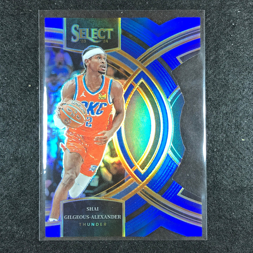 2023-24 Select SHAI GILGEOUS-ALEXANDER Premier Level Blue Die-Cut 68/249 No. 144