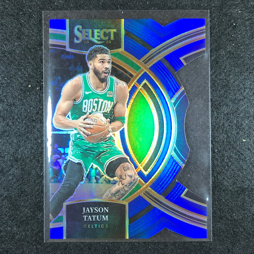 2023-24 Select JAYSON TATUM Premier Level Blue Die-Cut 223/249 No. 156