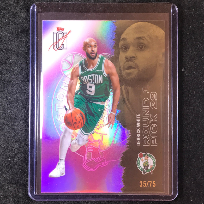 2025-26 Topps Signature Class DERRICK WHITE Chrome Pink 35/75 #98