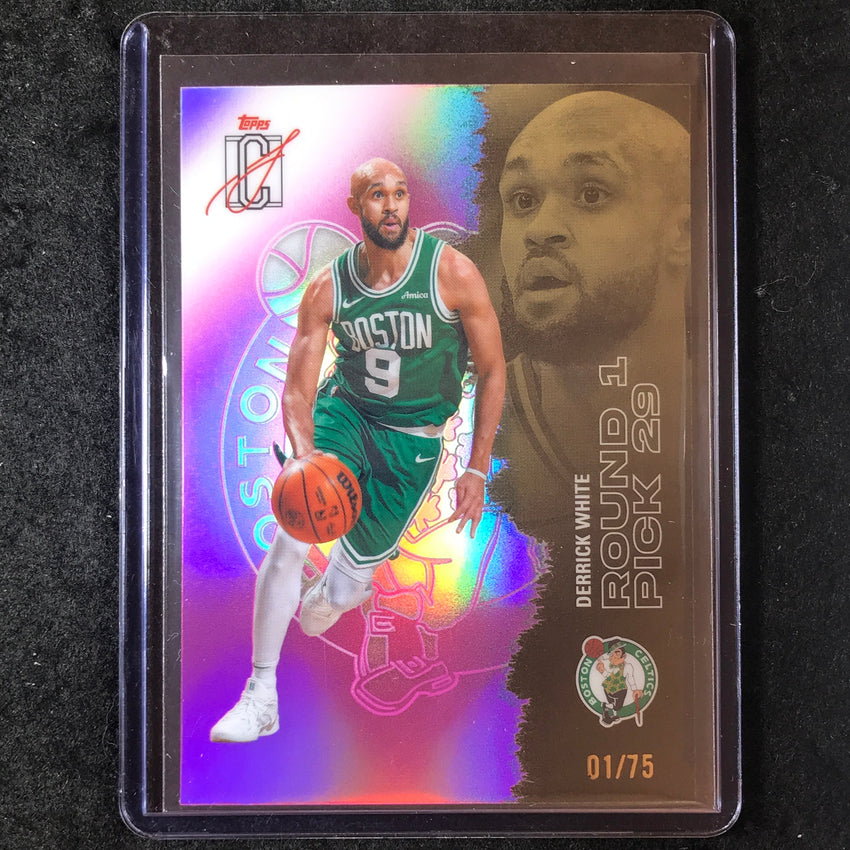 2025-26 Topps Signature Class DERRICK WHITE Chrome Pink 1/75 #98