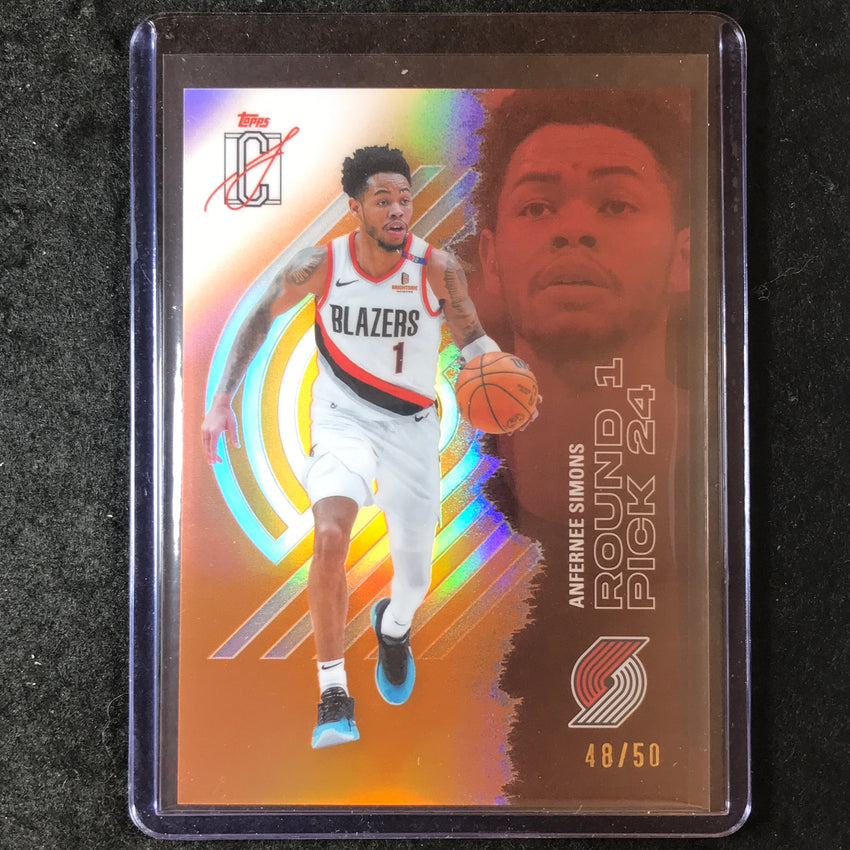 2025-26 Topps Signature Class ANFERNEE SIMONS Chrome Orange 48/50 #70