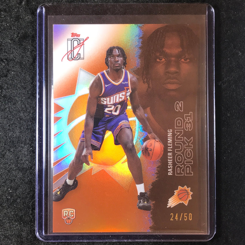 2025-26 Topps Signature Class RASHEER FLEMING Rookie Chrome Orange 24/50 #124