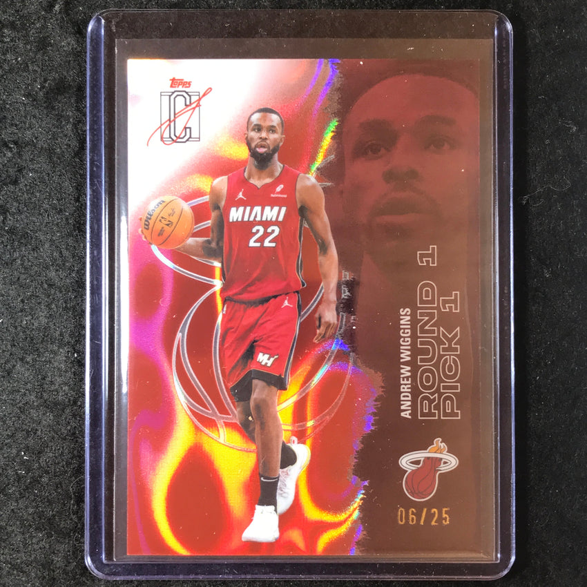 2025-26 Topps Signature Class ANDREW WIGGINS Chrome Red Lava 6/25 #19