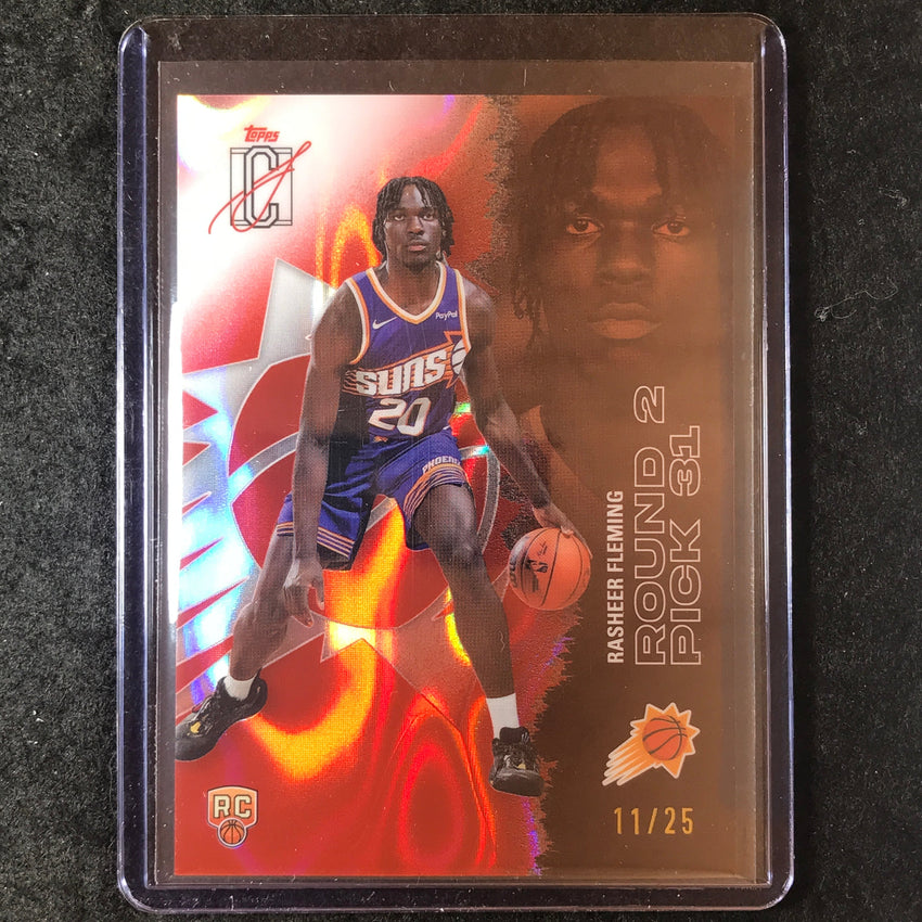 2025-26 Topps Signature Class RASHEER FLEMING Rookie Chrome Red Lava 11/25 #124