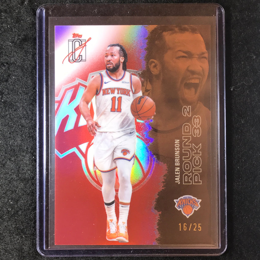 2025-26 Topps Signature Class JALEN BRUNSON Chrome Red 16/25 #58